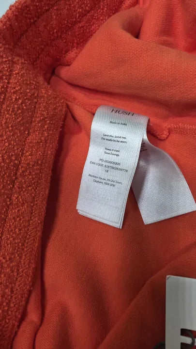 Hush - Orange Tania Textured Shorts - Orange Size: Uk 10