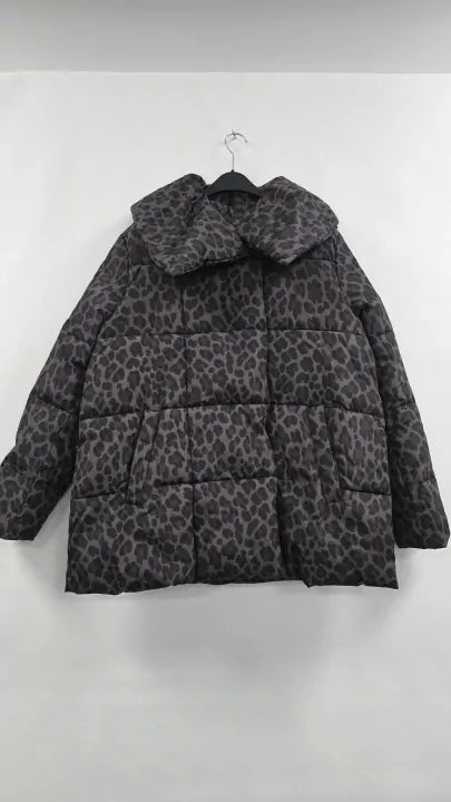 Hobbs London - Brown Leopard Samara Puffer Coat - Brown Size: Uk 14
