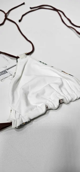 Banana Moon - White & Multi Oreo Ohana Bikini Top - Multi Size: Xs