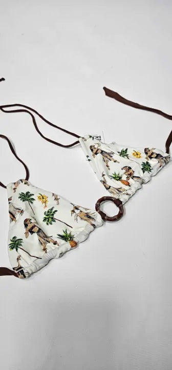 Banana Moon - White & Multi Oreo Ohana Bikini Top - Multi Size: Xs