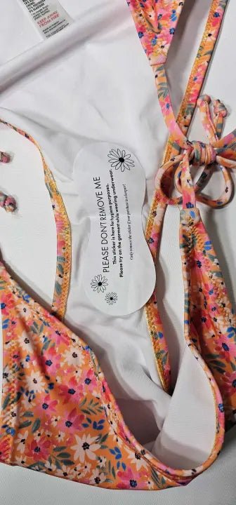 Nobody's Child - Pink Georgia Tie Side Bikini Brief - Orange Size: Uk16