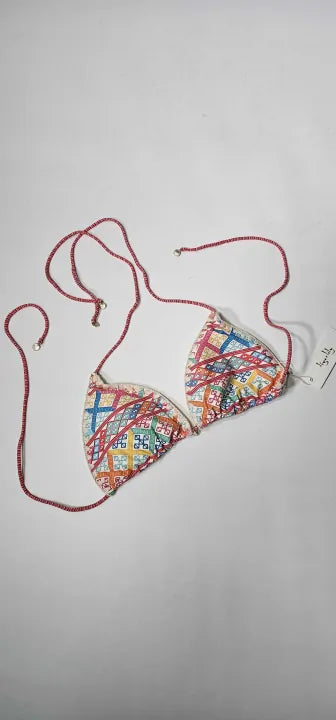 Tigerlily - Multi Vibrant Geo Pomona Tara Triangle Top - Multi Size: M