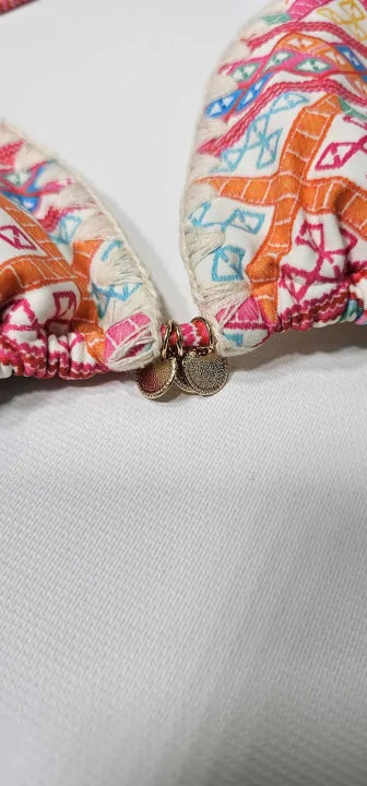 Tigerlily - Multi Vibrant Geo Pomona Tara Triangle Top - Multi Size: M