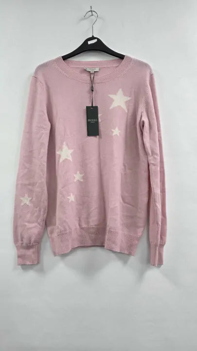 Hobbs London - Pink Samira Star Cashmere Blend Jumper - Pink Size: Xs
