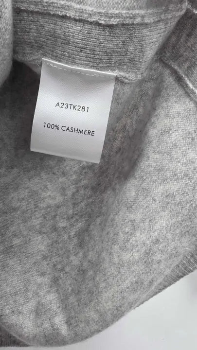 Sosandar - Light Grey Cashmere Marl Roll Neck Jumper - Grey Size: M