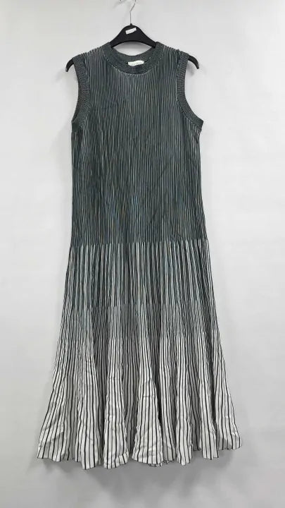 Ted Bakergreen Dilylaa Textured Stripe Knit Midi Dress Size: 3