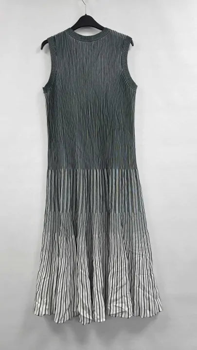 Ted Bakergreen Dilylaa Textured Stripe Knit Midi Dress Size: 3