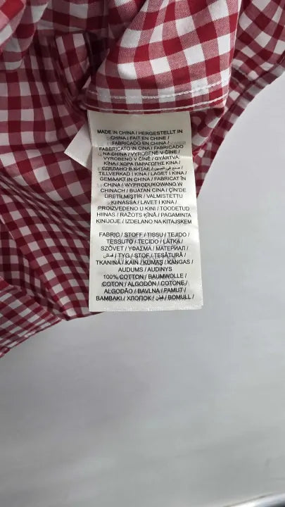 Gant Regular Fit Classic Gingham Poplin Short Sleeve Shirt Size: Xxl