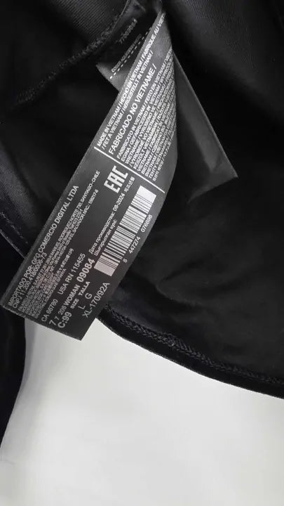 Mango - Black Low Cut Velvet T Shirt - Black Size: Large