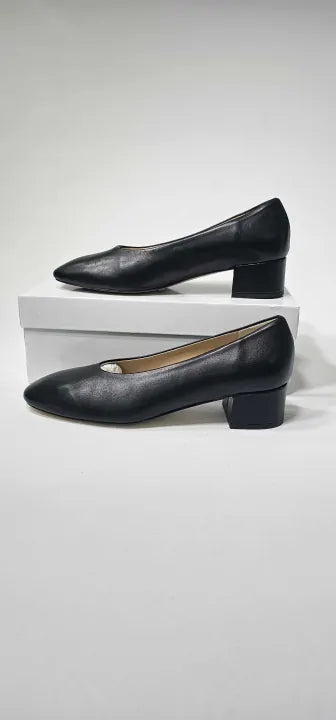 Russell & Bromley - Women's Black Honeyburge Leather Heeled Shoes - Black Size: Uk5