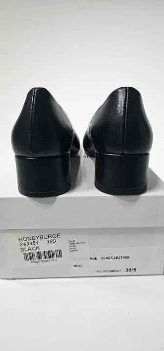 Russell & Bromley - Women's Black Honeyburge Leather Heeled Shoes - Black Size: Uk5