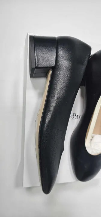 Russell & Bromley - Women's Black Honeyburge Leather Heeled Shoes - Black Size: Uk5