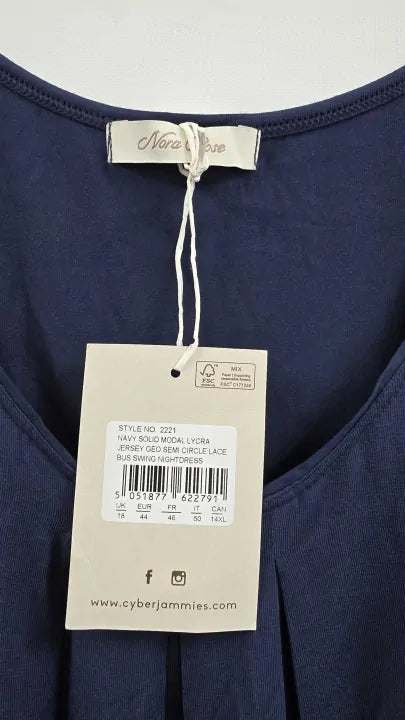 Cyberjammies Navy Cosmo Nightdress Size: Uk18