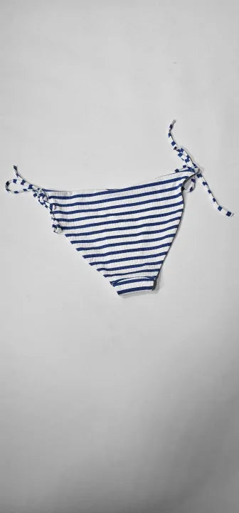 & Other Stories - Blue Striped Tanga Bikini Bottoms - Blue-white Size: Uk10