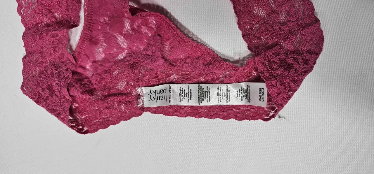 Hanky Panky pink Signature Lace Low Rise Thong-pink Size: One Size