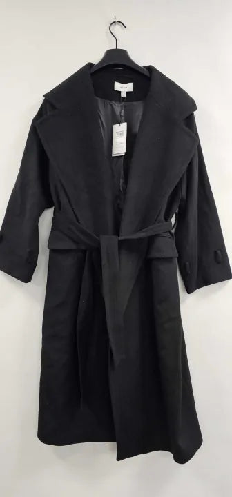 Reiss - Black Bridget Oversized Wool Blend Coat - Black Size: Uk6