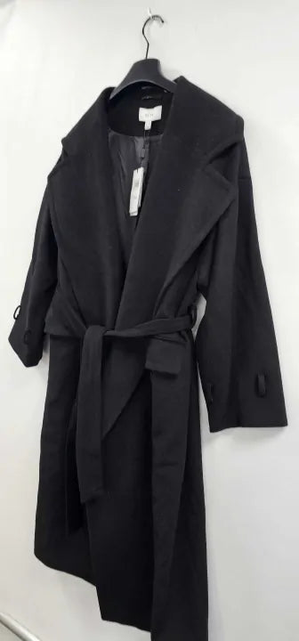 Reiss - Black Bridget Oversized Wool Blend Coat - Black Size: Uk6