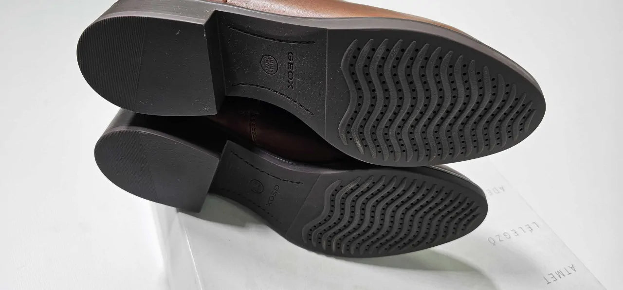 Geox - Women's Brown Leather Felicity Long Boot - Brown Size: Uk7