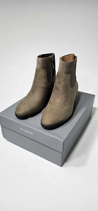 Vionic - Brown Shantelle Leather Western Boot - Brown Size: Uk5.5