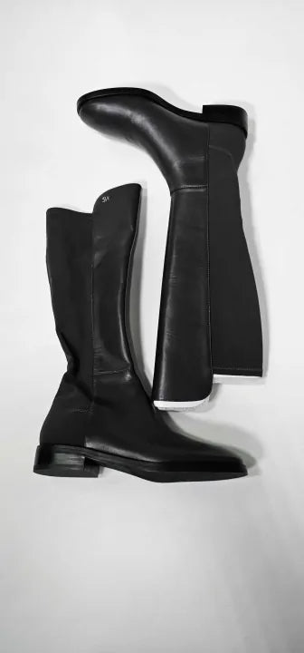 Stuart Weitzman - Slate Grey Leather Keelan City Long Boot - Grey Size: Eu37