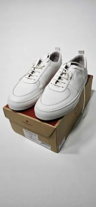 Grenson - Men's White Sneaker 22 Leather Trainers - White Size: Uk11