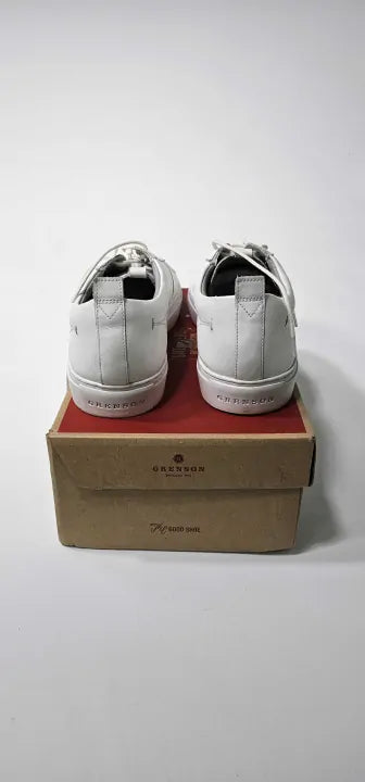 Grenson - Men's White Sneaker 22 Leather Trainers - White Size: Uk11