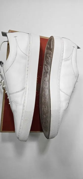 Grenson - Men's White Sneaker 22 Leather Trainers - White Size: Uk11