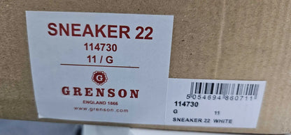 Grenson - Men's White Sneaker 22 Leather Trainers - White Size: Uk11