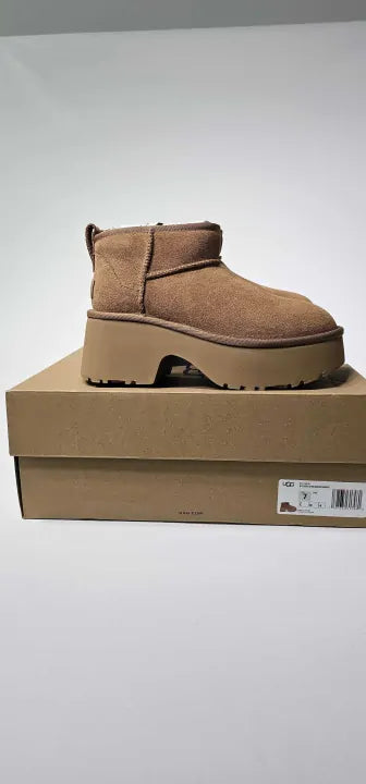 Ugg - Women's Classic Ultra Mini New Heights - Beige Size: Uk5