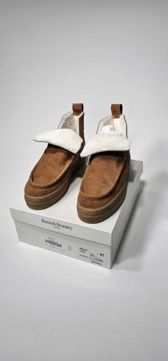 Russell & Bromley - Women's Brown Snug Ankle Boots - Beige Size: Eu41