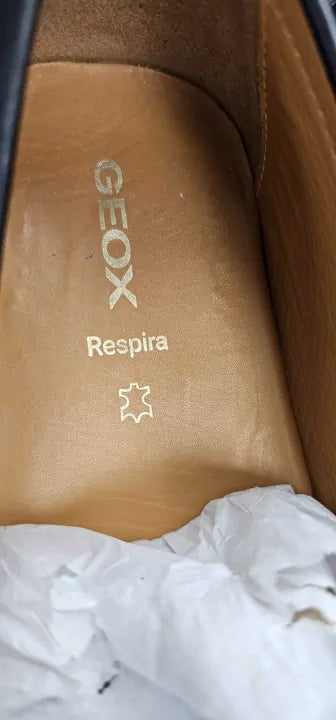 Geox - Men's Black Leather Moner Moccasin - Black Size: Eu45