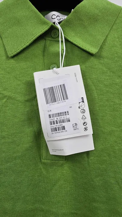 Cos Knitted Silk-blend Polo Shirt Size: Xs