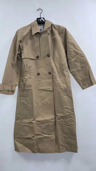 U.s. Polo Assn. - Camel Cotton Trench Coat - Brown Size: L