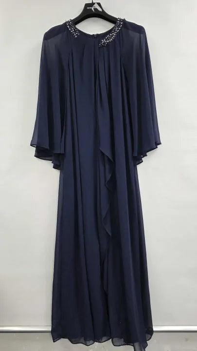 Gina Bacconi Polly Maxi Dress, Navy Size: Uk 16