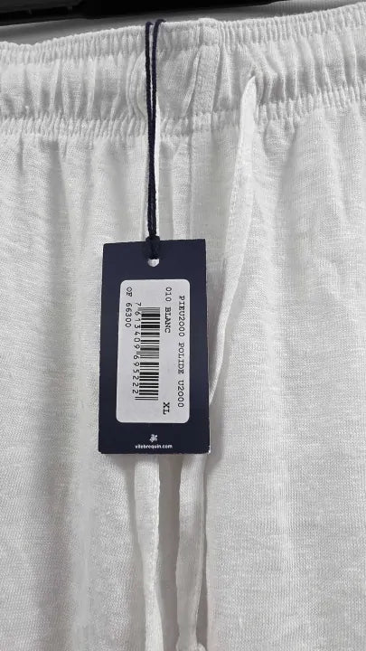 Vilebrequin - White Polide Drawstring Tousers - White Size: Xl