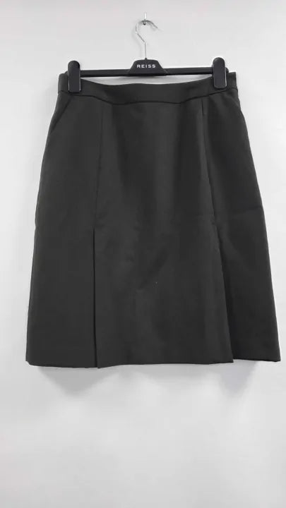 Whistles - Dark Green Natalie Wool Blend Skirt - Green Size: Uk 12