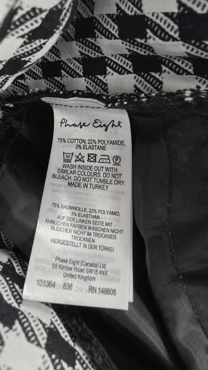 Phase Eight Gigi Dogtooth Trouser Size: Uk 14