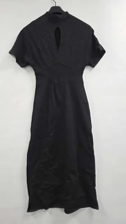 Ro&zo Ponte Corset Waist Dress, Black Size: Uk 8