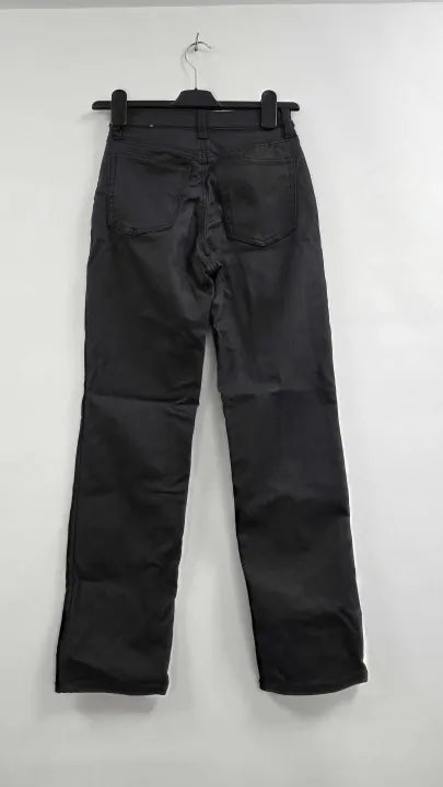 Mango - Black Waxed Slim Crop Jeans - Black Size: 34