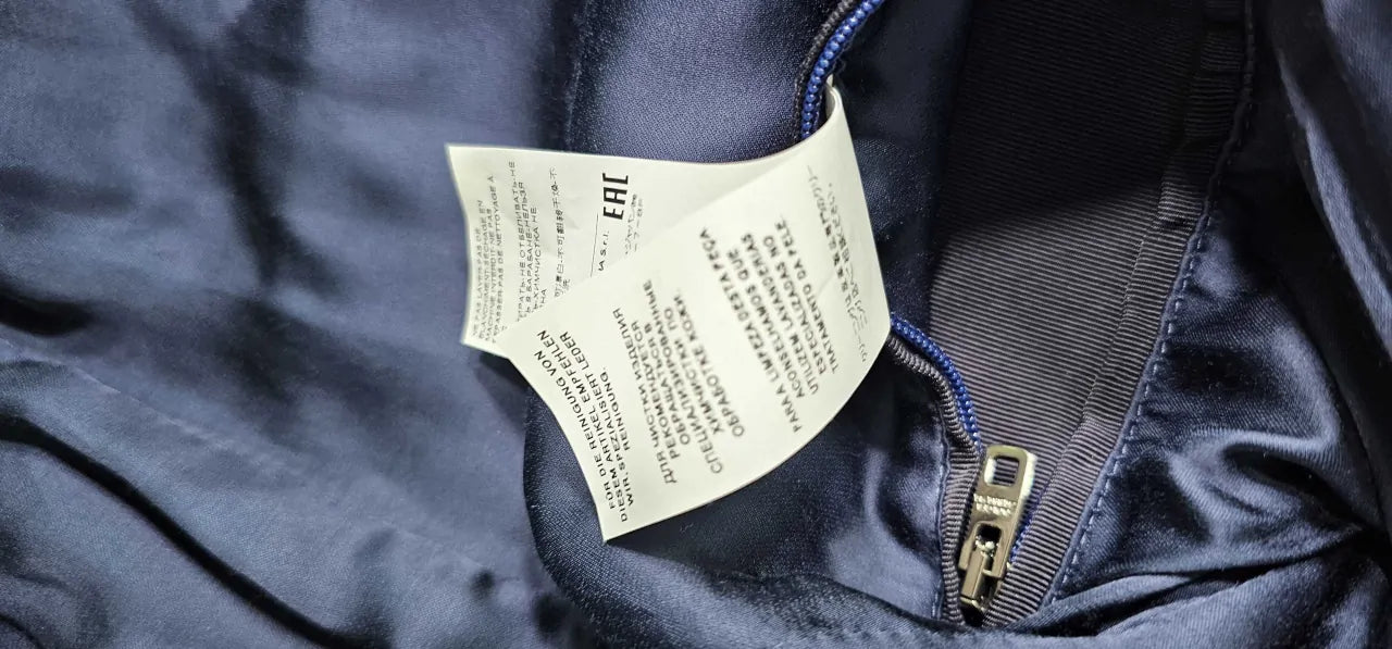 Dolce & Gabbana - Blue Leather Man Biker Full Zip Jacket - Size: M