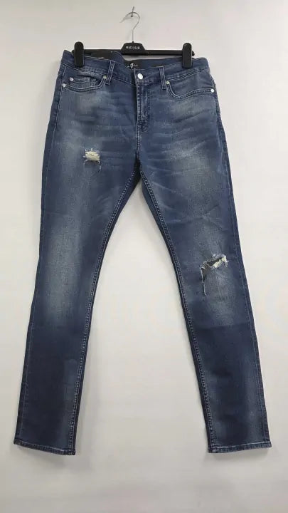7 For All Mankind - Blue Ronnie Comfort Luxe Superlative Jeans - Blue Size: 34