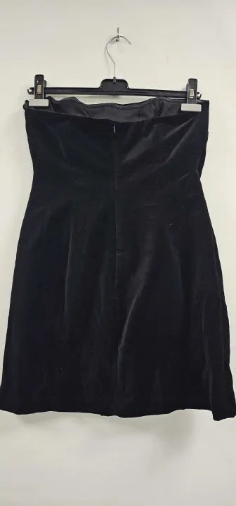 Reiss - Black Ilze Bandeau Velvet Mini Dress - Black Size: Uk10