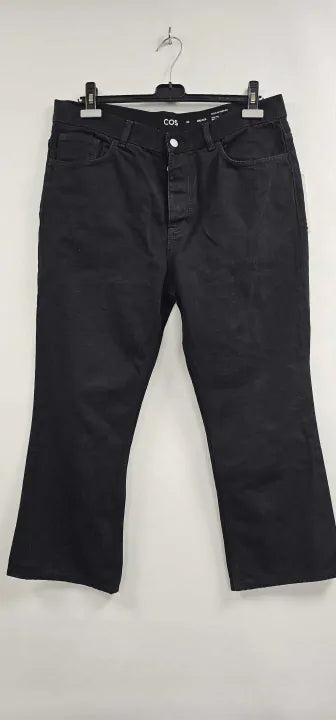 Cos Regular Bootleg Ankle Length Jeans , Black Size: 52