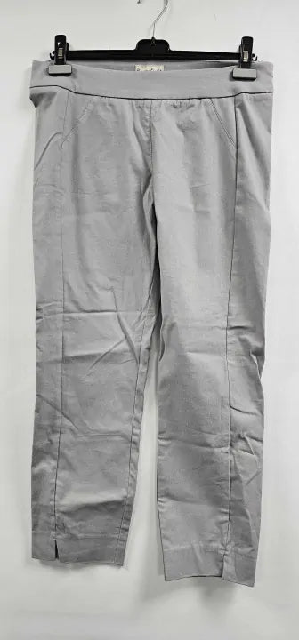 Phase Eight - Grey Louise Crop Cotton Blend Trousers - Grey Size: Uk14