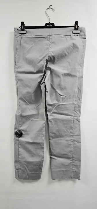 Phase Eight - Grey Louise Crop Cotton Blend Trousers - Grey Size: Uk14