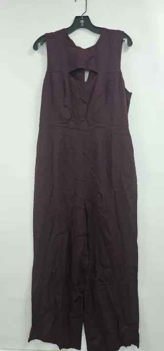 Whistles - Burgundy Harley Cut Out Jumpsuit - Red Size: Uk14