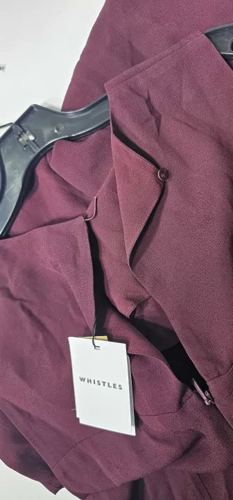 Whistles - Burgundy Harley Cut Out Jumpsuit - Red Size: Uk14