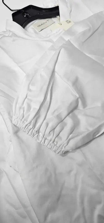 Gant - White Cotton Blouse - White Size: Uk12