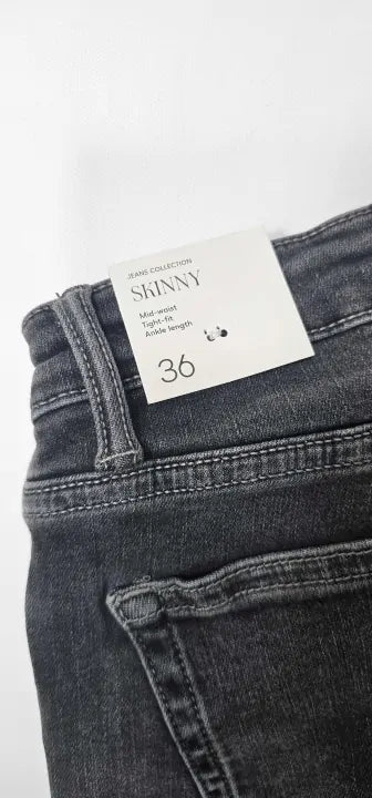 Mango - Grey Newisa Skinny Fit Jeans - Grey Size: Uk8