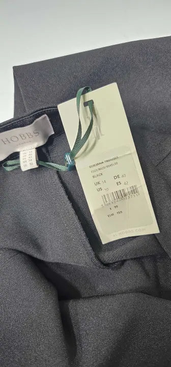 Hobbs London - Black Guiliana Wide Trousers - Black Size: Uk14